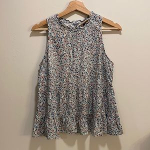 Universal Thread floral ruffle tiered peplum top M